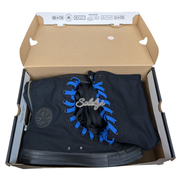 Converse CTAS XXHI Black Blue Knee High Canvas Sneaker Boot Womens 10.5 NEW - Picture 10 of 11